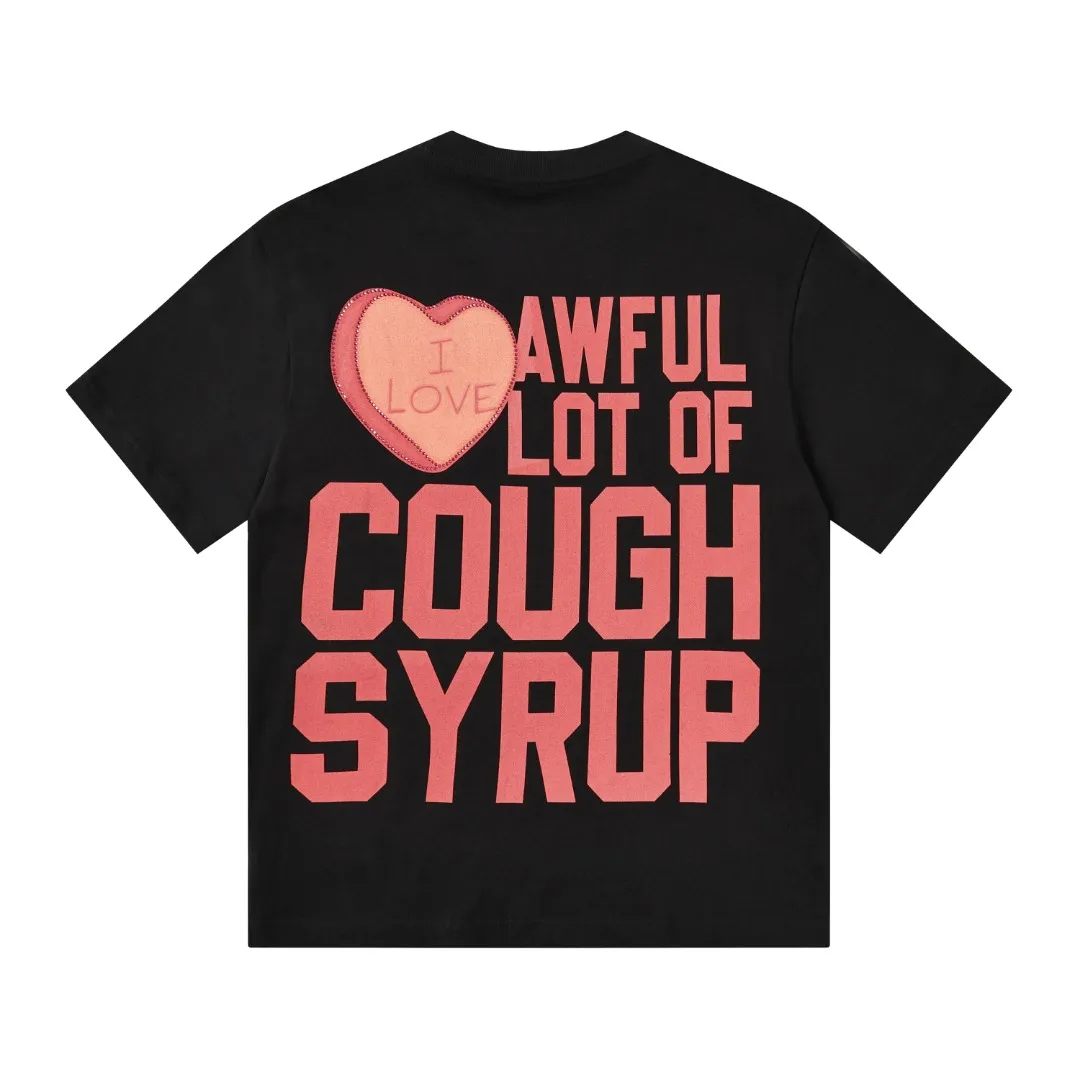 2241# Black/ （ ） THAT'S A AWFUL LOT OF COUGH SYRUP In Stock T （fabric):32 Sizes（size）：S-M L X L （colour）： Black） 👉